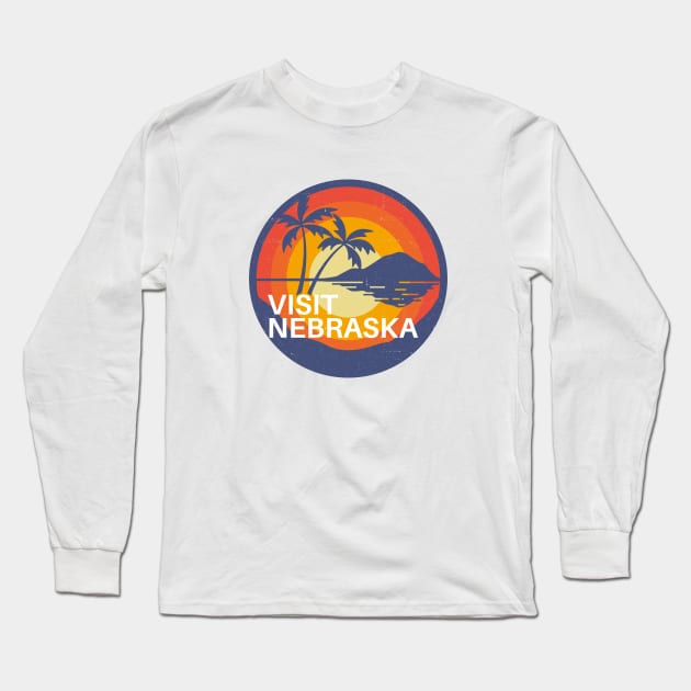 Visit Nebraska Long Sleeve T-Shirt by BodinStreet